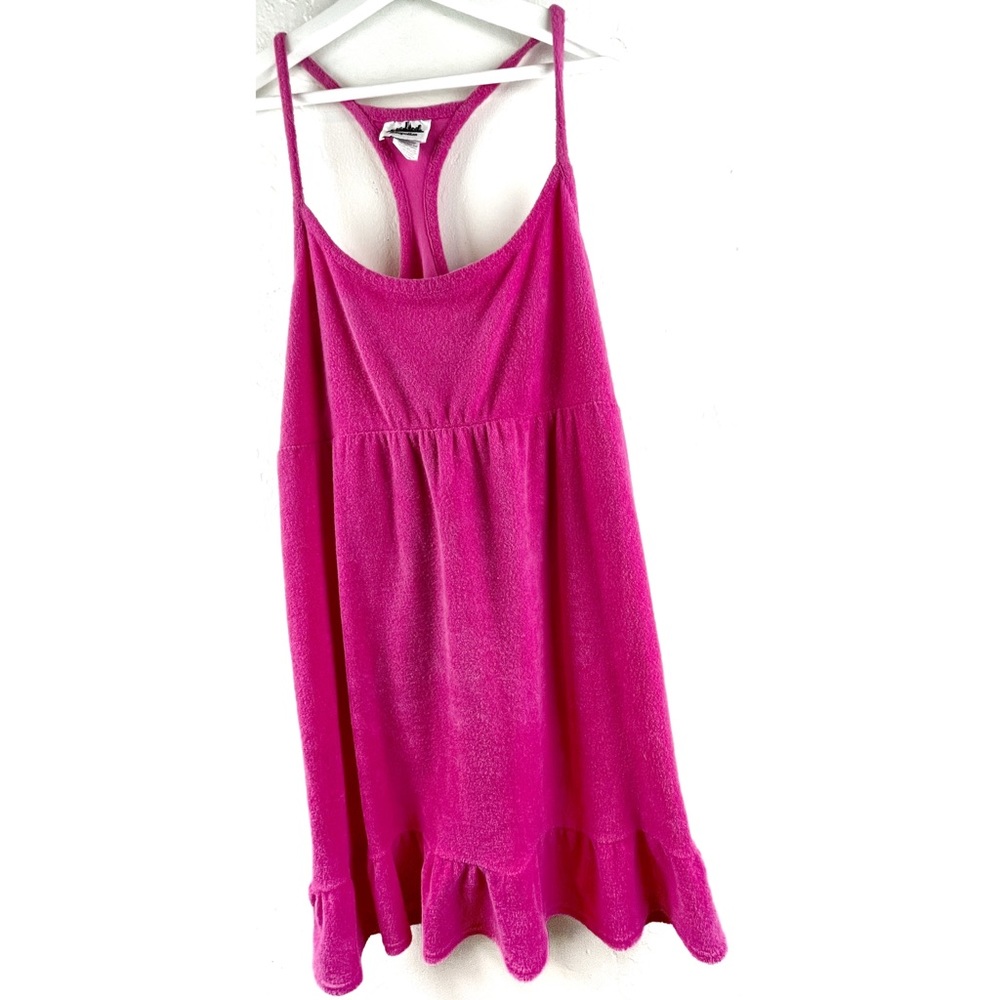 Vintage Metropolitan Racerback Beach Coverup  Tier Size Large Summer Pink Barbie